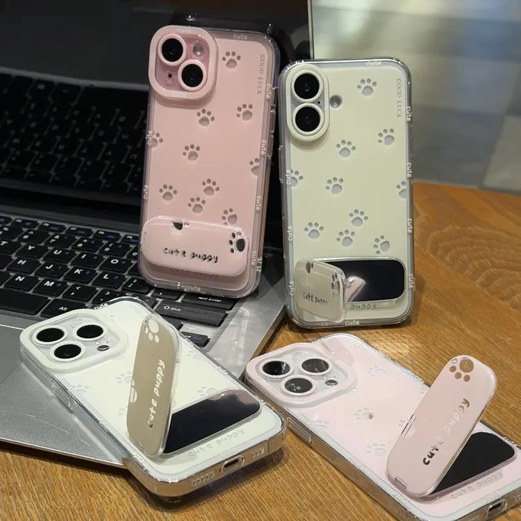 奥菲顿镂空猫爪支架适用苹果16透明手机壳苹果华为oppo小米15vivo