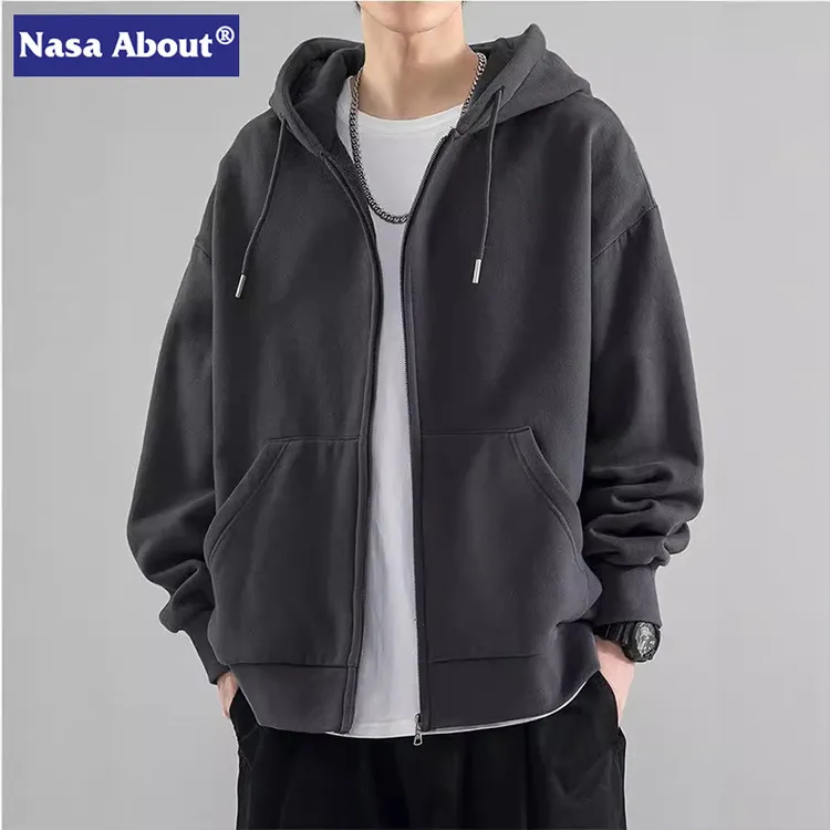 nasa开衫卫衣男士春秋款新款秋季夹克男生连帽休闲