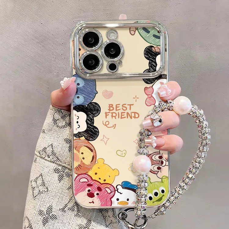 卡通动物适用苹果15华为vivo/oppo小米iPhone16电镀大视窗手机壳