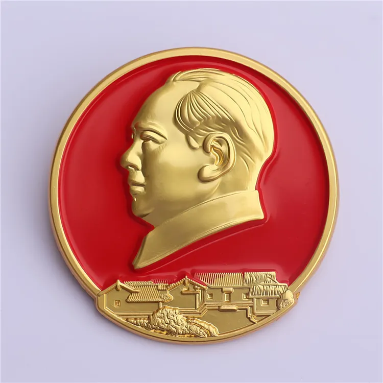 合金胸针 毛主席像章故居头像烤漆徽章大号胸章毛爷爷收藏胸针