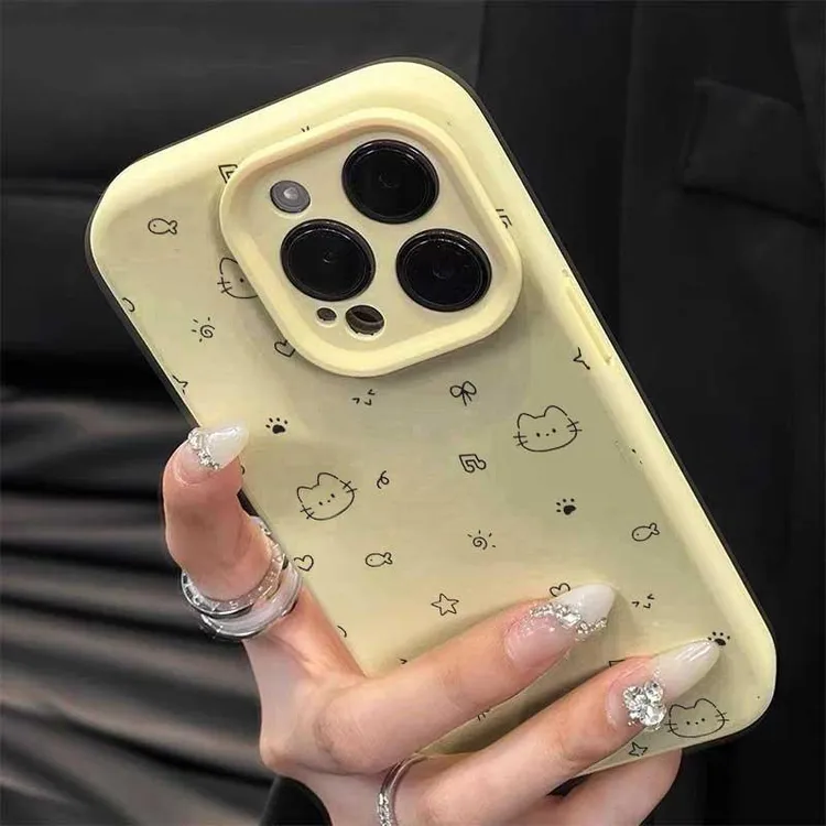 奥菲顿音乐小猫适用iPhone15/16promax精孔硅胶手机壳苹果14/13套
