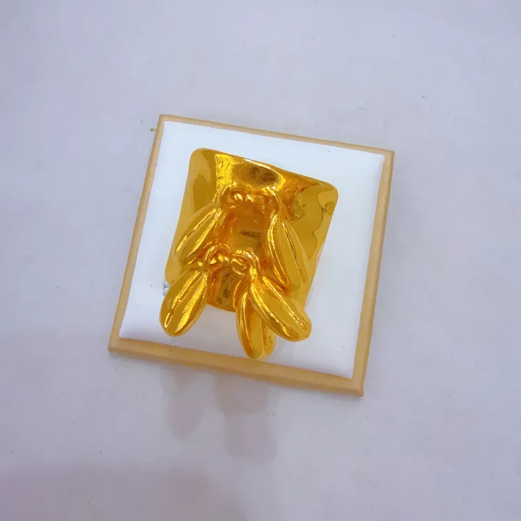 铜合金亚克力戒指 新款时尚钛钢戒指taygag 百搭创意金色精致高档