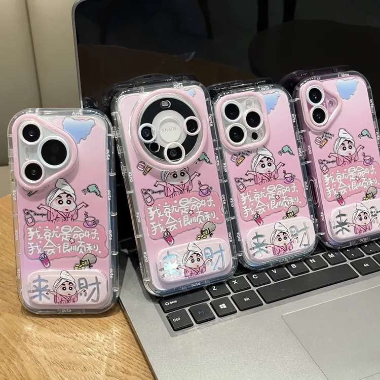 命好来财小新镜面支架适用iPhone16手机壳苹果华为vivoppo小米15