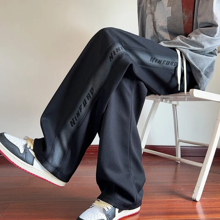 春夏季青少年男裤子2025新款高中初中学生宽松大童潮牌帅气运动裤