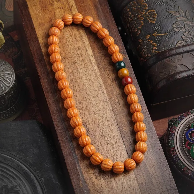 京八棱猴头核桃手串男女文玩双圈雕刻猴头正品盘玩手持手串佛珠