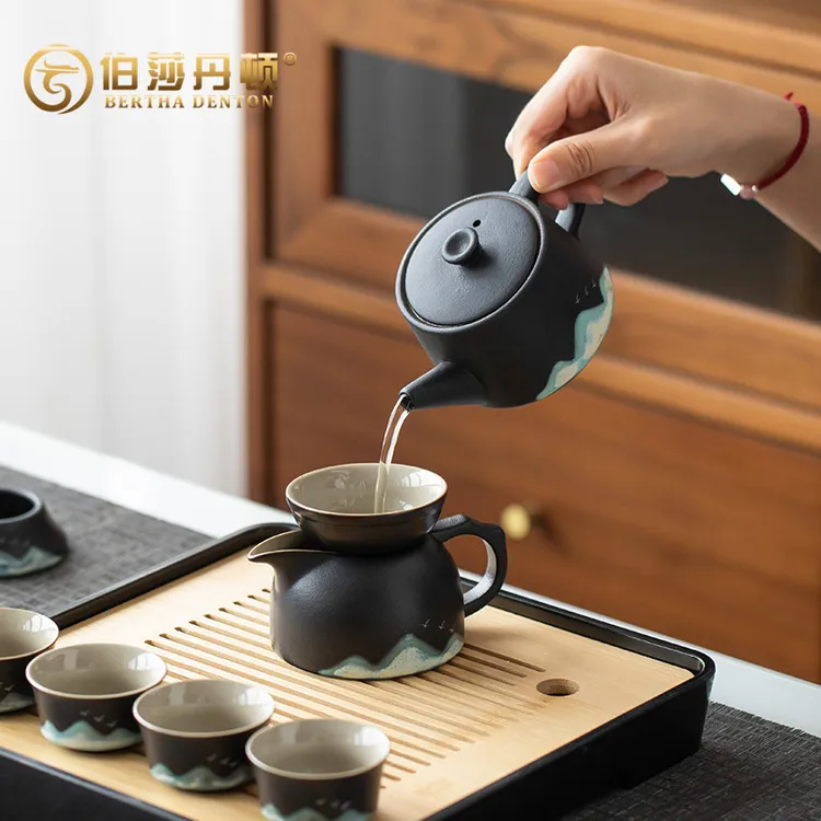 BERTHA DENTON/伯莎丹顿功夫茶具套装黑陶2025新款家用简约办公