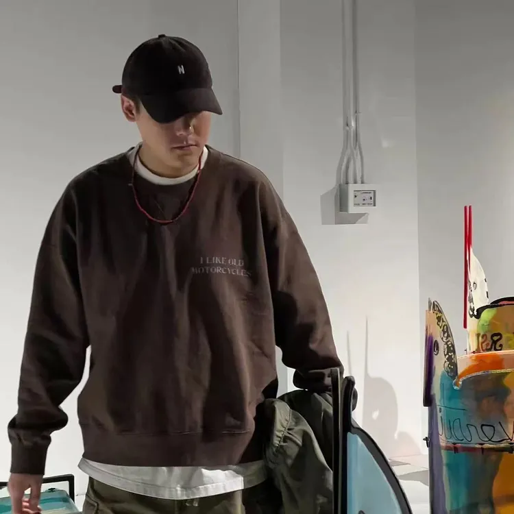 VISVSVM 23SS ICT JUMBO SB SWEAT ND 泥染卫衣内里拉绒厚棉面料