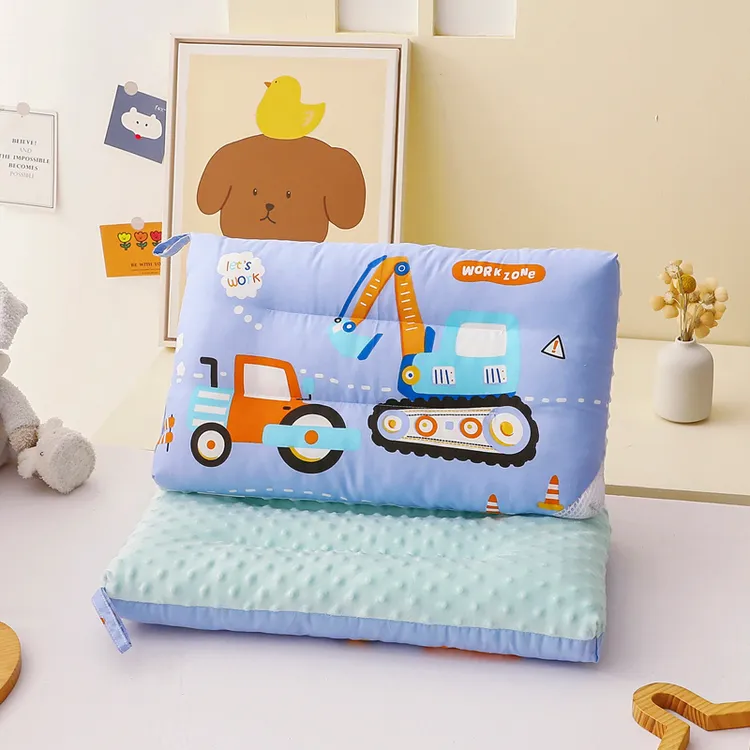 A类奥特曼枕头儿童午睡豆豆枕全棉护颈椎幼儿园枕芯小学生专用