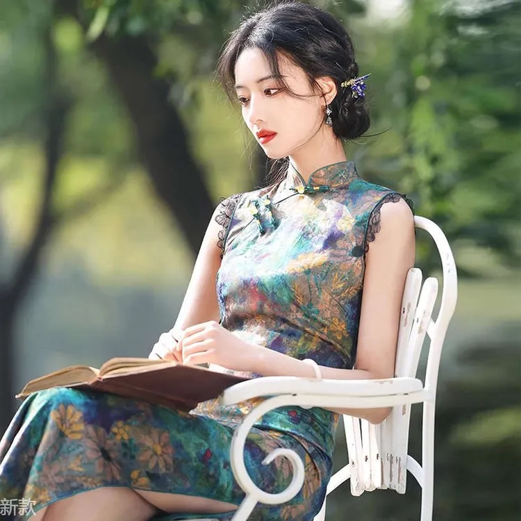 新中式复古民国风老上海旗袍2025夏季新款年轻款少女日常可穿显瘦