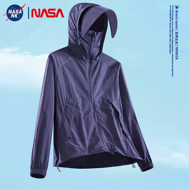 NASA联名防晒衣男女同款防紫外线透气冰丝薄款防晒服户外钓鱼外套