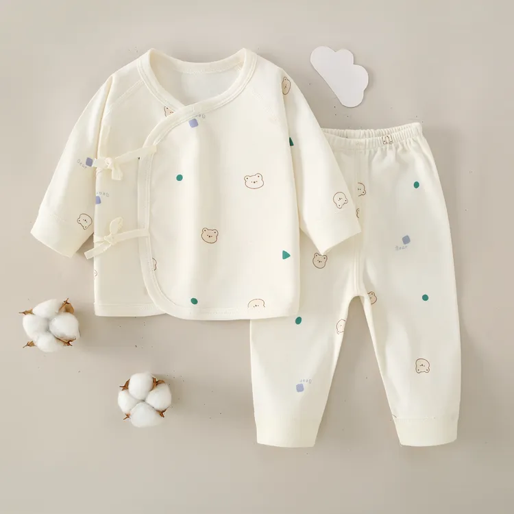 新生儿衣服春秋新款分体套装刚出生宝宝长袖无骨纯棉打底衫婴儿衣