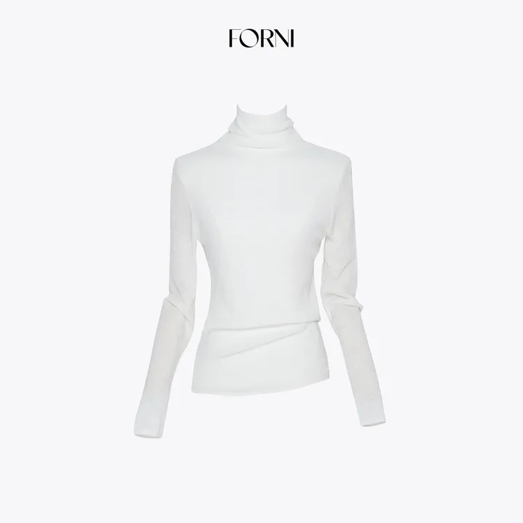 9月23日10:00新品 FORNI 柔光衫 丝光羊毛堆堆半高领针织打底衫