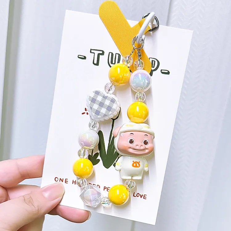 猪猪侠萌粒GGBOND周边DIY手机链手工串珠挂件钥匙扣包挂件挂饰