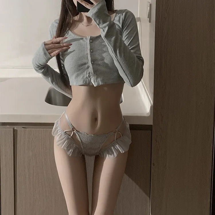 晨昏交界线 镂空低腰透气女三角内裤 性感纯欲风挂腰女士内裤女