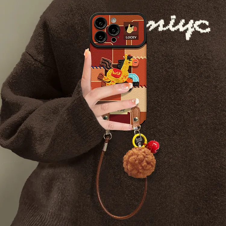 彩色马贴件适用苹果17华为VIVO/OPPO小米iPhone16视窗贴皮手机壳