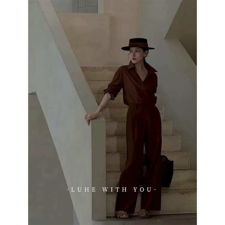 LUHE【日落大道】hehe私服~静奢100棉上衣+休闲裤