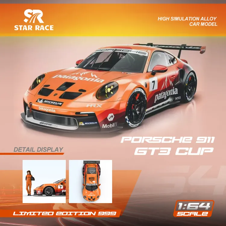 SR1:64STARRACE保时捷911GT3赛车涂装合金车模型