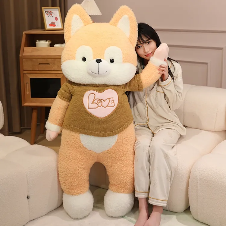 软萌萌毛衣如意猫咪布娃娃毛绒玩偶哈士奇公仔送朋友同事创意礼物