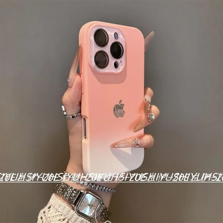 高级简约渐变肤感适用苹果16promax手机壳iPhone15个性14时尚13新