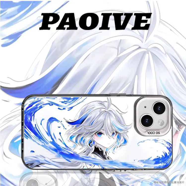 芙宁娜创意适用苹果华为vivoiPhone小米三星防摔彩银手机壳