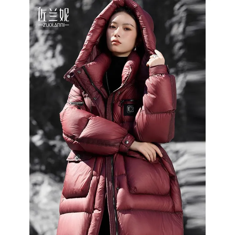 爱赫蒙高奢进口匈牙利90白鹅绒泡芙羽绒服女加厚中长款2025年冬季