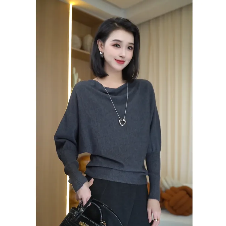 纯色常规设计感秋冬毛衣长袖新款时尚洋气百搭女针织毛衫7302