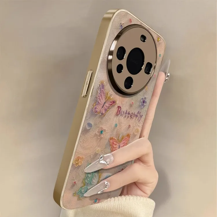 梦幻蝴蝶适用华为mate70pro手机壳mate60pro防摔个性小众50复古风