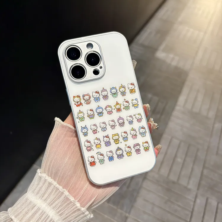 苹果/华为/oppo/vivo/小米排排凯蒂适用iPhone16肤感玻璃手机壳