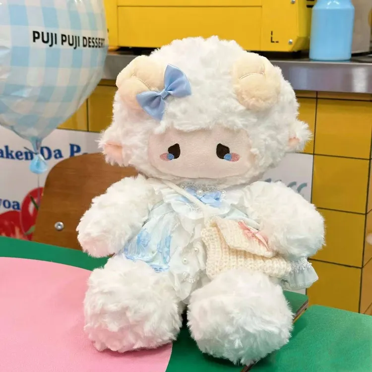 【吐司】可爱泡芙小羊毛绒玩具公仔穿裙子小羊玩偶萝莉小羊床上陪睡
