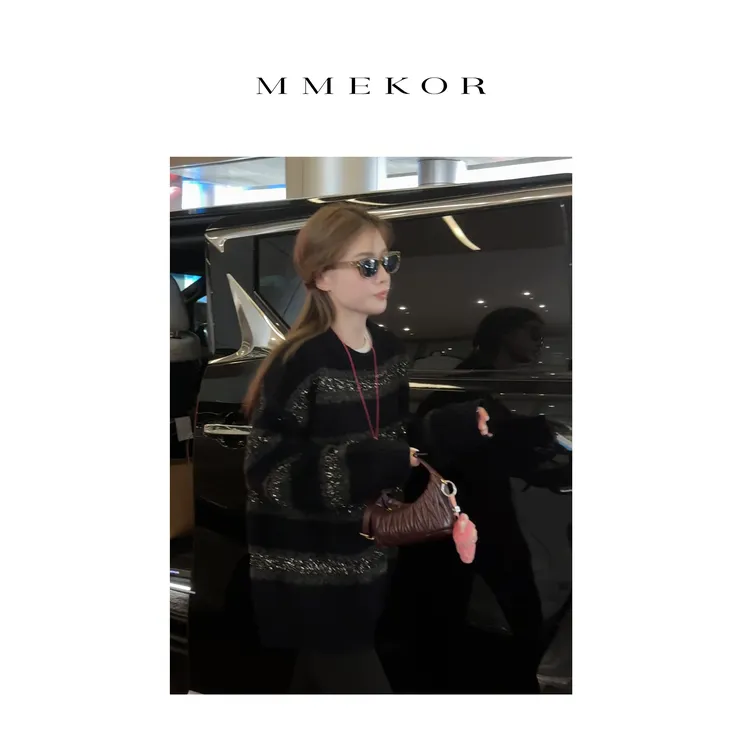 MMEKOR“三色毛衣”2025新款秋款活力常青藤百搭上衣 30758