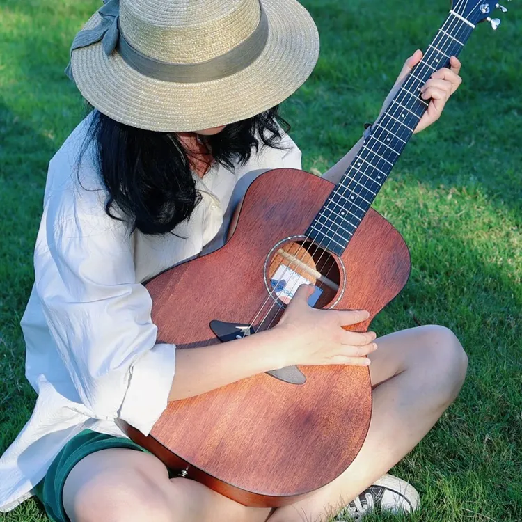TODO旅行吉他36寸富士山下桃花心云杉单板民谣吉他初学者正品官方