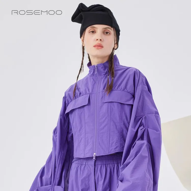 容子木ROSEMOO25年秋季新款哑光质感短款外套RSS3WP308C