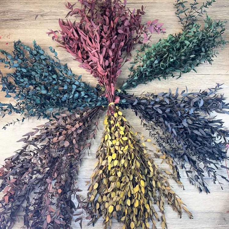 永生花尤加利叶客厅餐厅客厅摆件装饰花材居家氛围摆件花束搭配