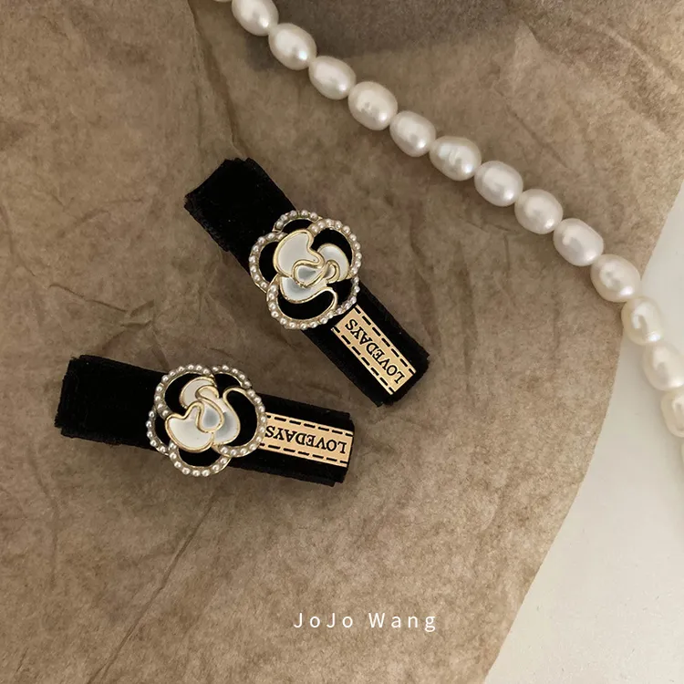 山茶花发夹~ 实用方便发夹女刘海夹后脑勺发饰头饰边夹顶夹扎头发