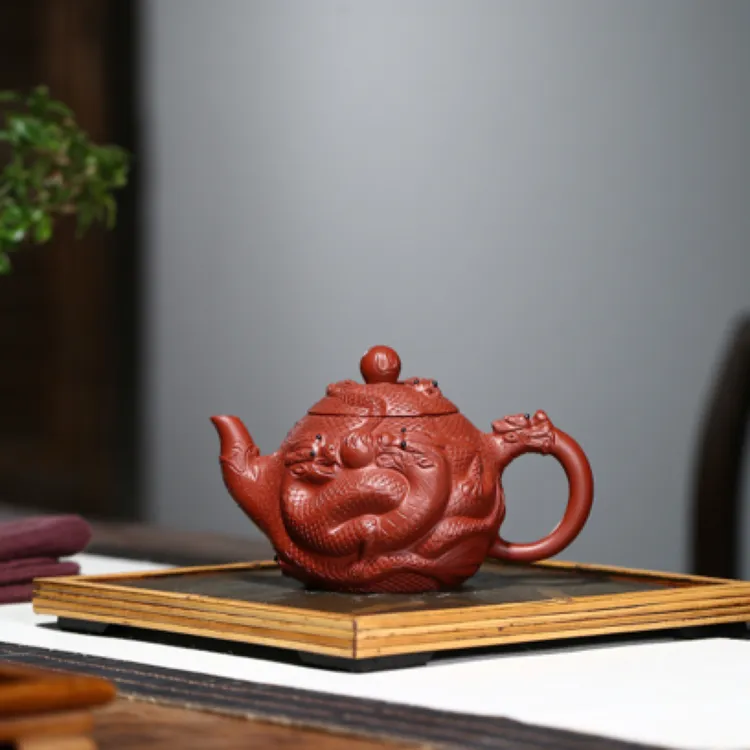 杨军保超级重器【九龙壶】泥料：家‮原藏‬矿大红袍  260cc  