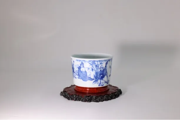 青花瓷奥特曼竹林七贤主人杯茶具缸杯动漫