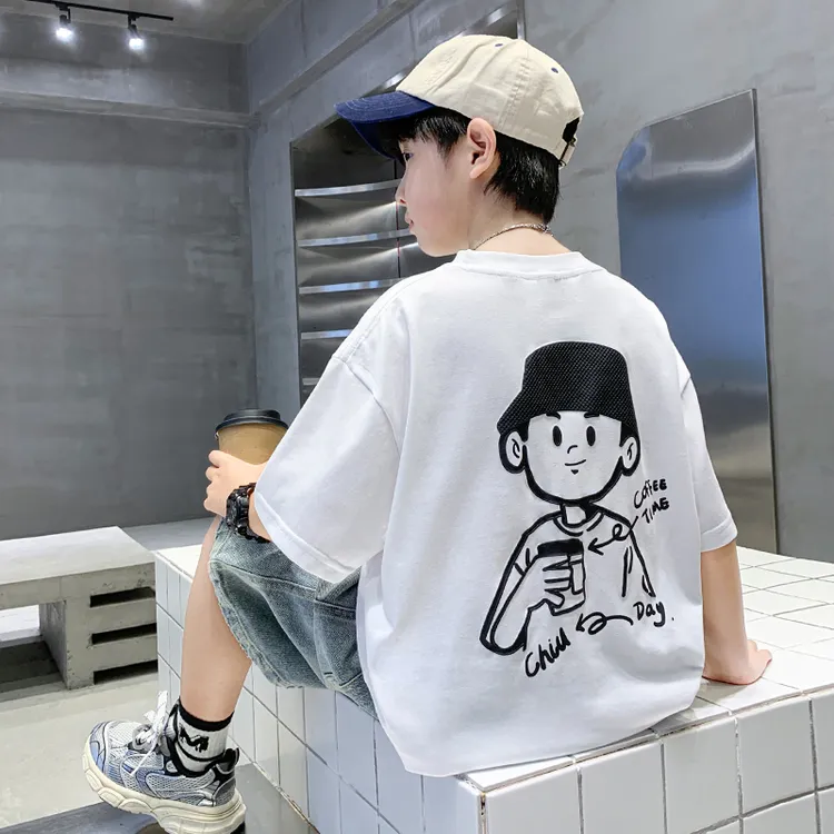 男童短袖T恤夏季童装2025新款儿童夏款半袖男孩中大童青少年体恤t