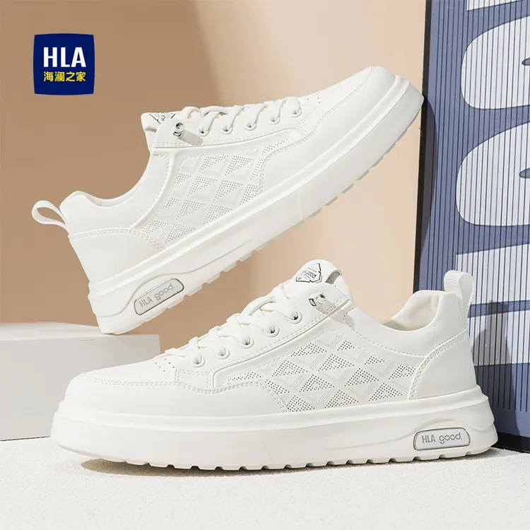 海澜之家男鞋2025夏季上班通勤时尚百搭板鞋透气休闲运动鞋潮鞋男