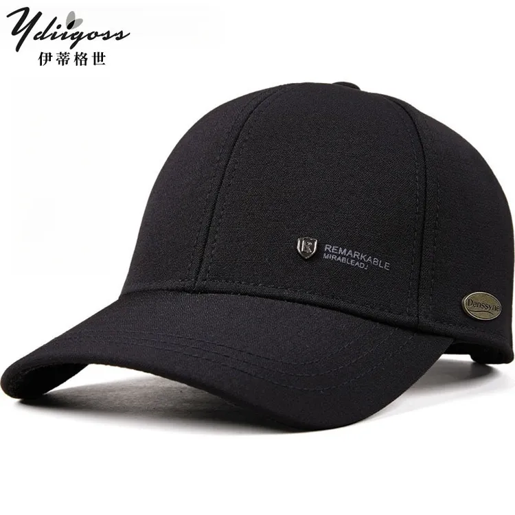 YDIIGOSS速干帽子男士春夏款高级感遮阳棒球帽户外防晒黑色鸭舌帽