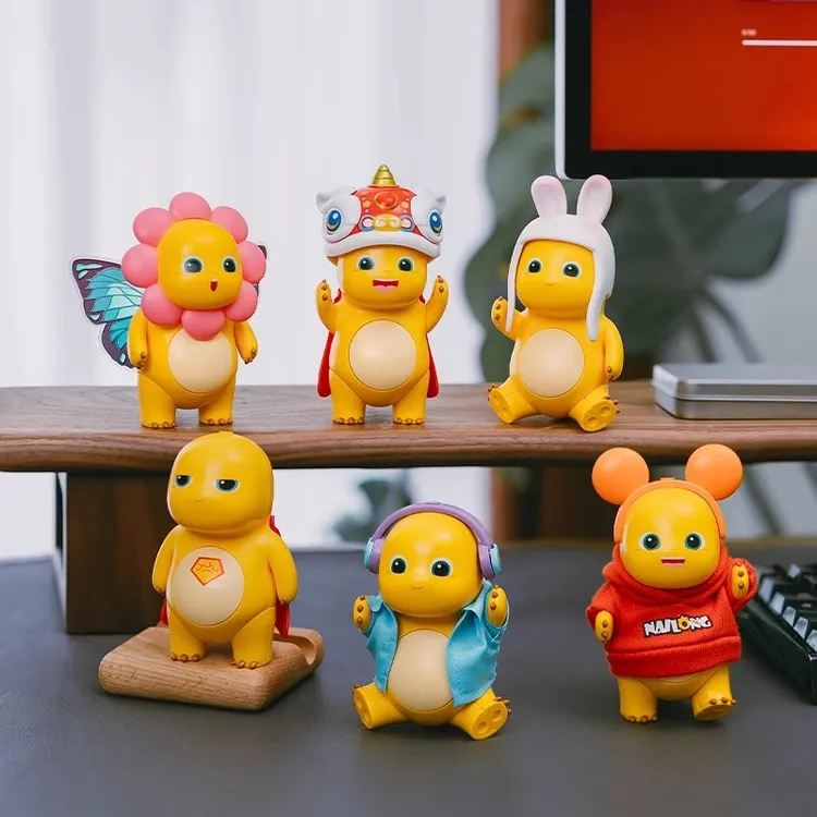 小鲁班奶龙积木盲盒变装派对手办公仔拼装玩具送男孩礼物