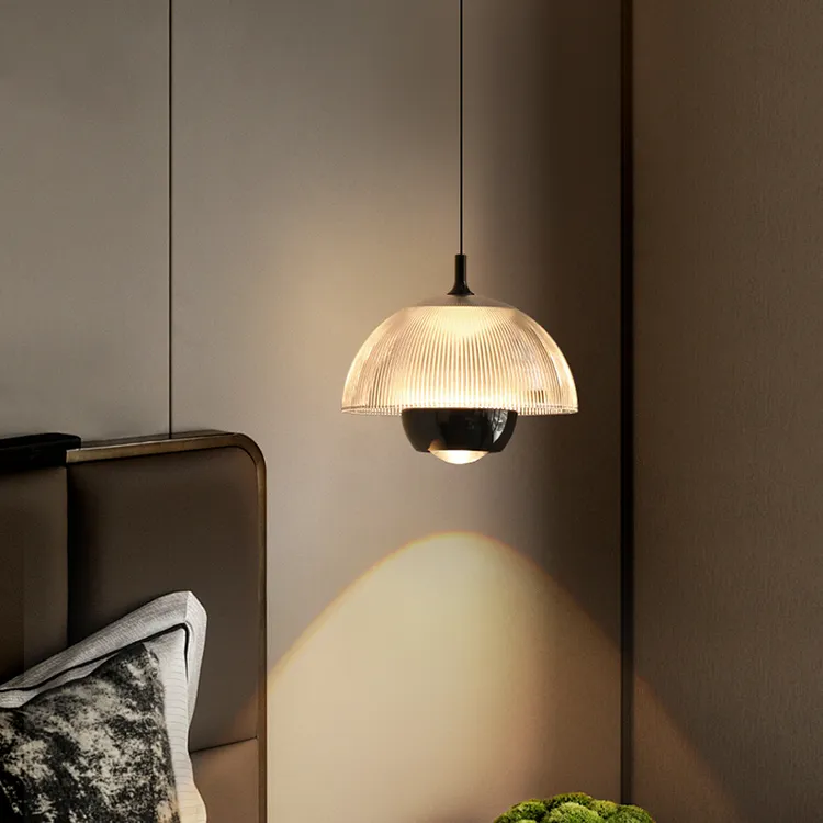 升降花苞床头吊灯意式极简轻奢高级感全光谱主卧室房间玄关吊线灯