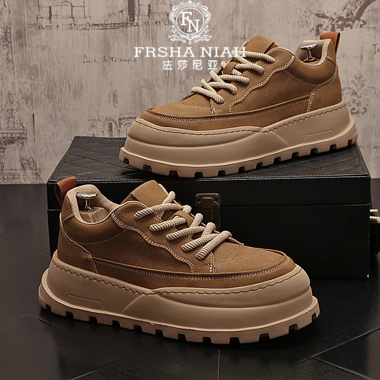 法莎尼亚复古耐磨板鞋新款舒适潮流百搭男鞋时尚软底痞帅休闲潮鞋
