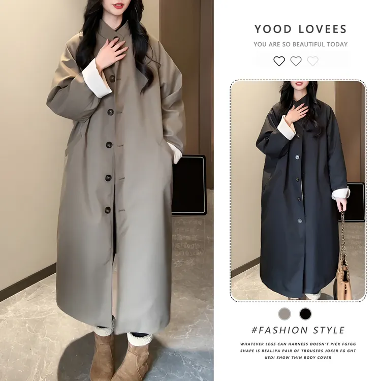 2025秋冬新款时尚气质中长款风衣女高级感韩版宽松显瘦大衣外套女