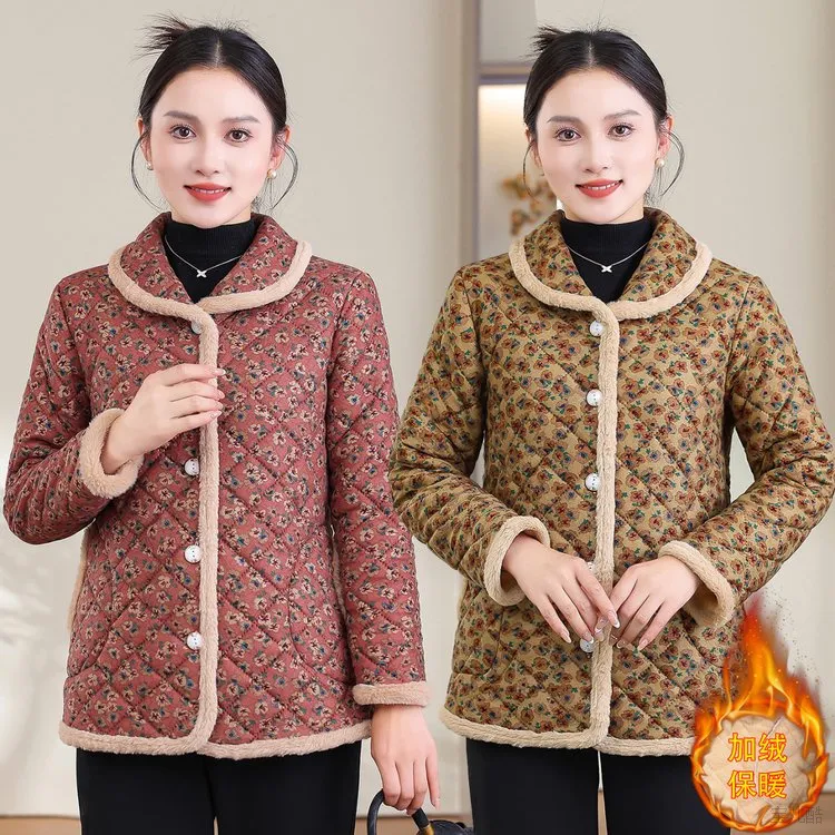 外套宽松加厚韩版秋冬冬季保暖百搭时尚短款加绒棉服棉衣女装