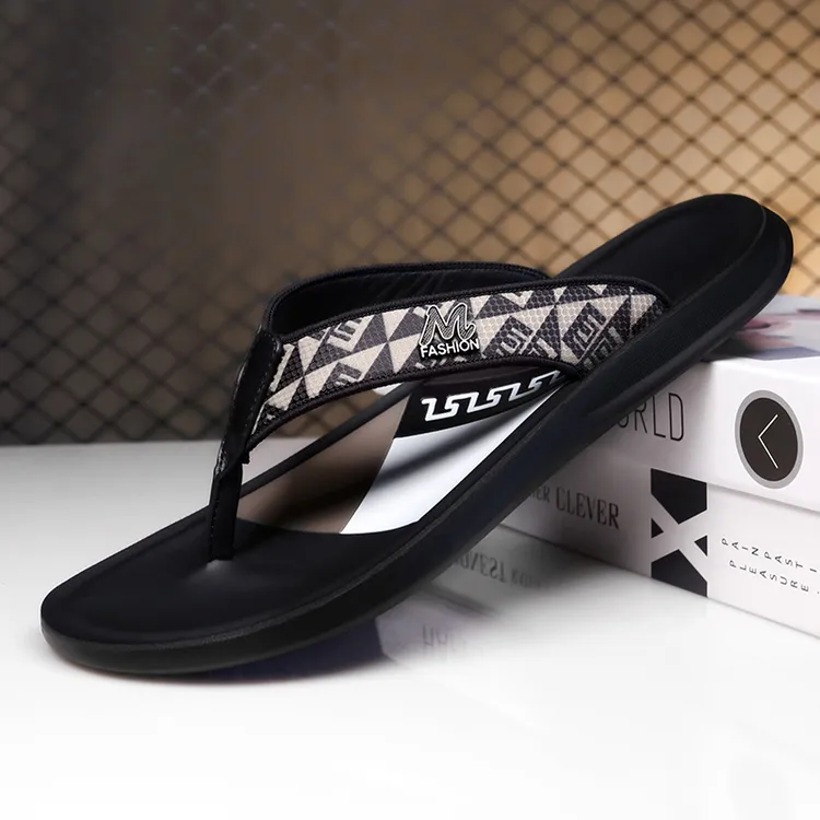 希敦纽勒欧货人字拖男士夏季防滑潮牌个性时尚潮流室外夹脚拖鞋