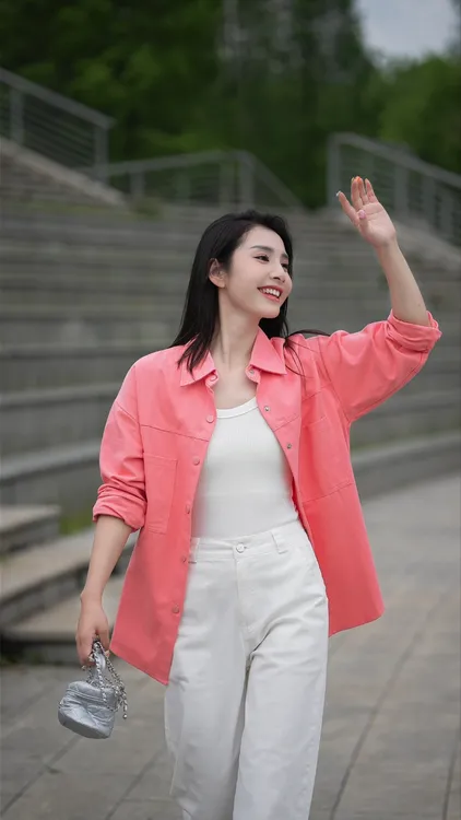 时尚洋气牛仔衬衫洗水棉外套遮肉显瘦宽松百搭中长款休闲上衣