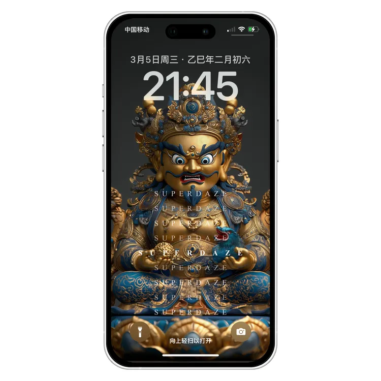 原创壁纸|黄财神A-财神之首财富使者|静态手机壁纸