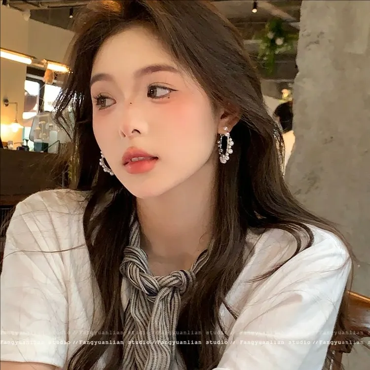 铜合金耳饰 半卷光阴   法式编织耳环女轻奢小众耳圈独特绝美耳饰