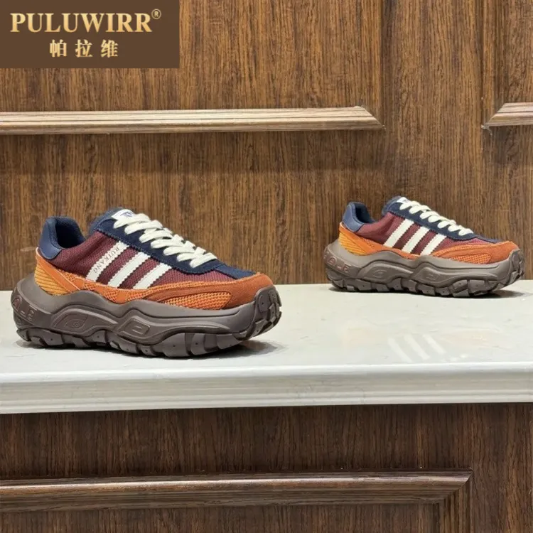 2025夏季新款厚底增高老爹鞋男鞋网面透气高端轻奢运动鞋百搭经典