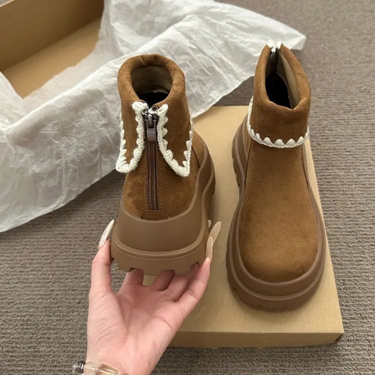 短靴小个子增高厚底勃肯女2025秋季新款复古小众设计百搭时装鞋子